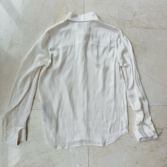 Zadig & Voltaire Tasko Satin shirt white size S - Picture 6 of 11